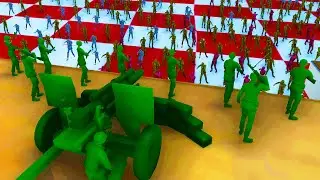 Green Army Men Hold FORT WALLS vs ZOMBIE ARMY!? - Attack on Toys