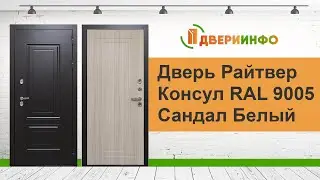 Дверь Райтвер Консул RAL 9005 Сандал белый 3D Терморазрыв