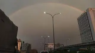 Indahnya Pelangi di sore hari