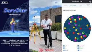 Tutorial SurvStar - Video 7   Conexión  al receptor rover y configuración de recepción  de corr