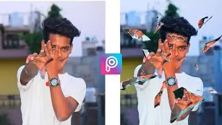 PicsArt photo editing ll PicsArt Broken Glass photo Editing 🔥 ll Instagram viral photo editing ll