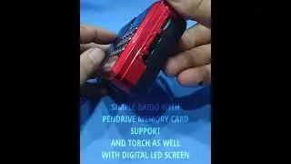 Simple pocket size radio FM, Bluetooth,aux memory card support