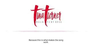 Tina Turner - Two People (Interview)