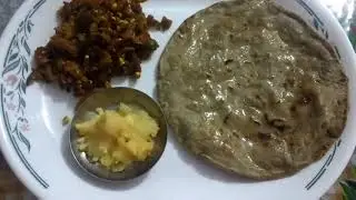 Gujarati traditional bajari ki roti or kankoda ki sabji