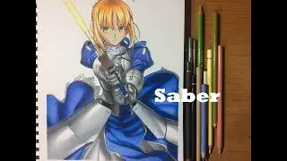 Speed Drawing Saber from Fate Series