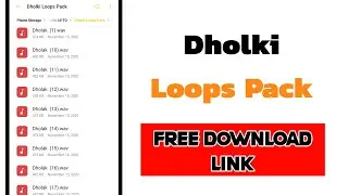 Dholki Loops free download | Dholki pack free download 2021 |  Dholki Loops pack for Fl Studio Mobil