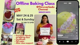May 24 & 25 Sat and Sunday Baking Class Hands -on