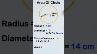 Find area, circumference & diameter of circle | 