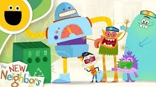 Feed the Recycling Robot | The New Neighbors (Sesame Studios)