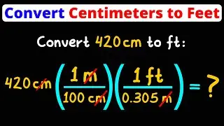 Convert Centimeters to Feet | cm to ft | Unit Conversion | Dimensional Analysis | Eat Pi