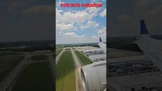 E175 landing in Houston! #aviation