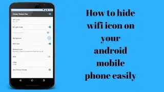 How to Hide Wifi Icon On Android Mobile Phone