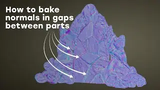 Blender tip. Quick tutorial. How to fix issue with overlapping normal maps on nearby parts.