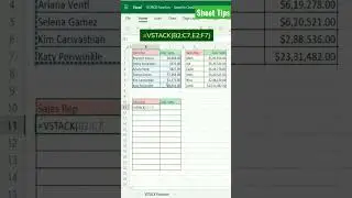 VSTACK() in #excel #excelformulas #exceltips