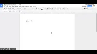 Math Type in Google Docs