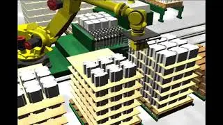 SIMULATION OF A FANUC ROBOT ARM MOUNTED TO A RAILCAR by SAGE AUTOMATION