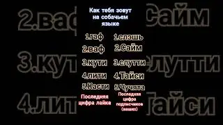 кого как зовут на собачьем языке 
