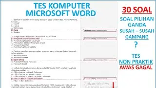 TES KOMPUTER MICROSOFT WORD