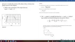 problems on velocity-time graphs