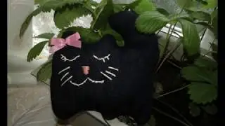 Как сшить котика из джинсов + выкройка