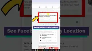 Check Facebook Primary Location