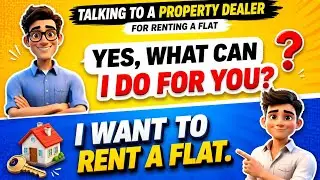 Talking to a Property Dealer for Renting a Flat Conversation - Improve English Speaking Skills
