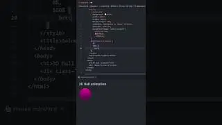 3D Ball Animation Using HTML And CSS | Tutorial For Beginners | #shorts #code with me 77 #education