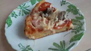 Пицца на сковороде.  Без сметаны.