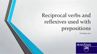 Reciprocal Verbs & reflexives