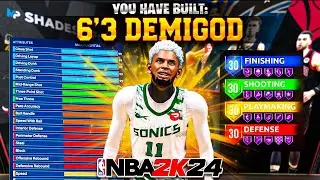 *NEW* 6'3 GUARD BUILD IS A DEMIGOD IN NBA2K24! 95 3BALL + HOF PLAYMAKING & DUNKS! BEST PG BUILD 2K24
