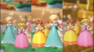 Peach, Daisy & Rosalina Clapping + You got a star animation - Super Mario Party 💛￼