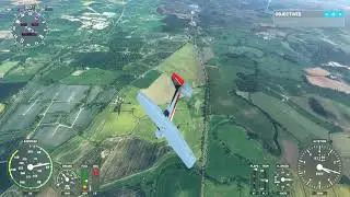 MFS - External View -  Cessna 152 Fully Developed Spin and Recovery.