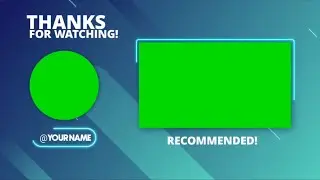 YouTube End Screen Outro Green Screen No Copyright | Top 2 outros