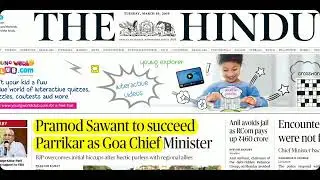 The Hindu Newspaper II 19th March 2k19