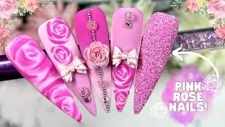 TUTORIAL: 2 DIFFERENT GEL POLISH ROSE METHODS! A VERY PINK ROSE NAIL ART DESIGN| MADAM GLAM