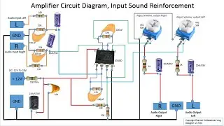 Amplifier Circuit Diagram Input Sound Reinforcement | With IC JRC 4558D