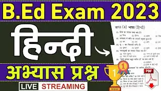 B.Ed Entrance Exam 2023 | सामान्य हिन्दी | bed previous year paper, up bed hindi questions | 03 June