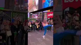 Amazing  Full Body Flips By Street Performer in New York