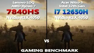 Ryzen 7 7840HS vs Intel i7 12650H Gaming Test | Lenovo LOQ vs Acer Nitro 5 Gaming Benchmark |
