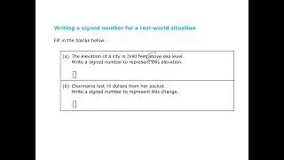 Writing a signed number for a real-world situation (ALEKS examples)