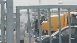 Пожар электробуса около метро Бибирево