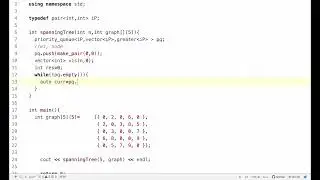 8 - Prims algo Implementation