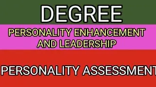 Personality assessment