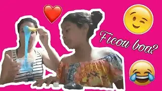 Ensinando Minha irmã a fazer slime|Coisas da Larissa
