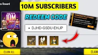 10M SUBSCRIBER REDEEM CODE FREE FIRE | FREE FIRE NEW REDEEM CODE TODAY | 9, 10 NOVEMBER REDEEM CODE