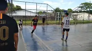 JOGO NA QUADRA DA PRAÇA DA JUVENTUDE.