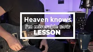 Heaven Knows I'm Miserable Now Guitar Lesson (Whole song with chords on screen)