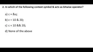 C Aptitude Questions || Series 5