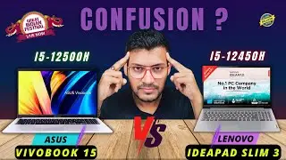 ASUS Vivobook 15 Vs Lenovo IdeaPad Slim 3  🔥i5 12500H Vs i5 12450H🔥Amazon Great Indian Festival