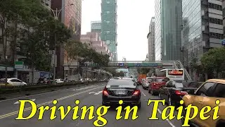 Driving in Taipei Taiwan 4K.